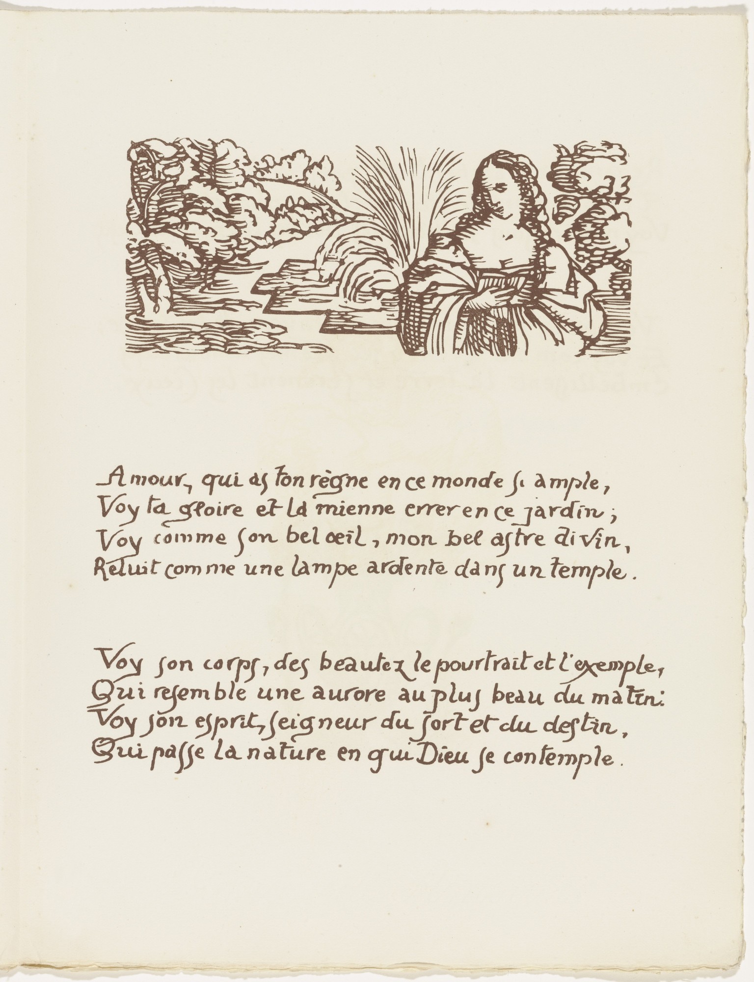 Émile Bernard. Headpiece (folio 110) from Les Amours (The Loves)