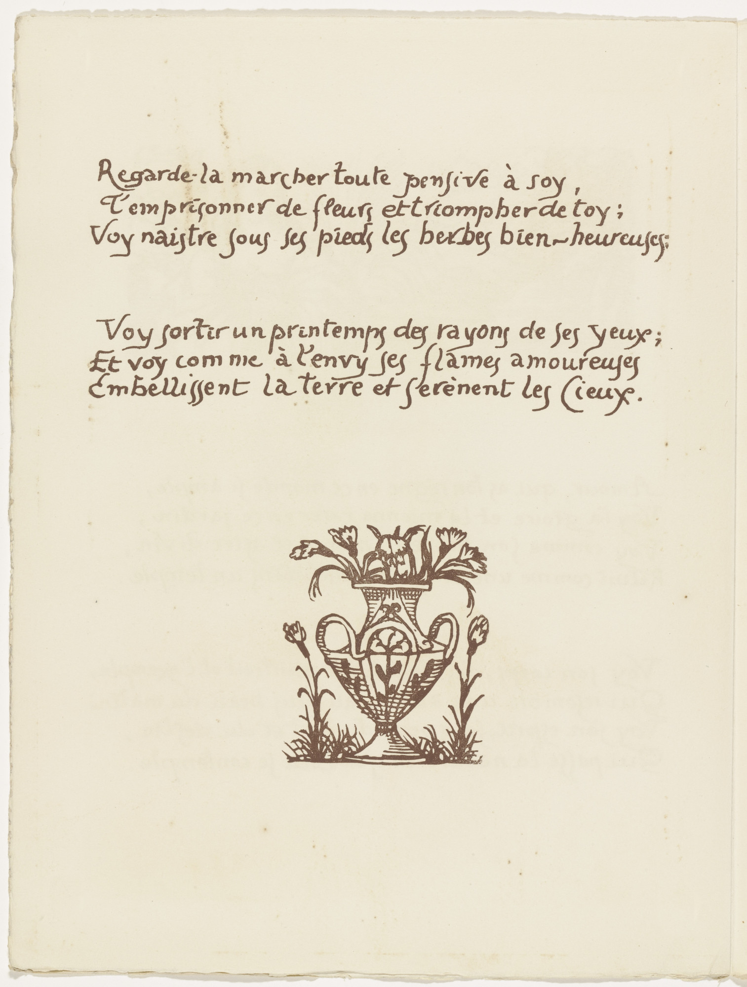 Émile Bernard. Tailpiece (folio 110 verso) from Les Amours (The Loves)