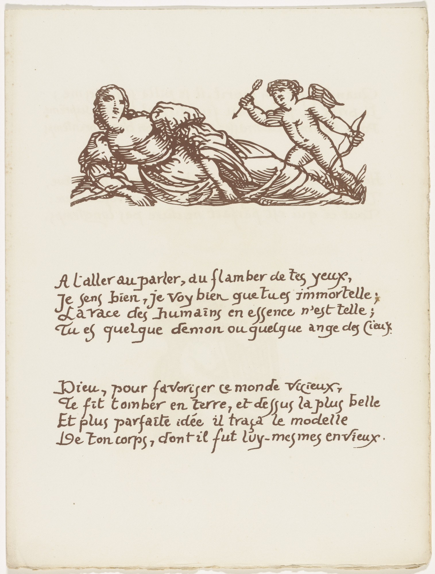 Émile Bernard. Headpiece (folio 113) from Les Amours (The Loves)