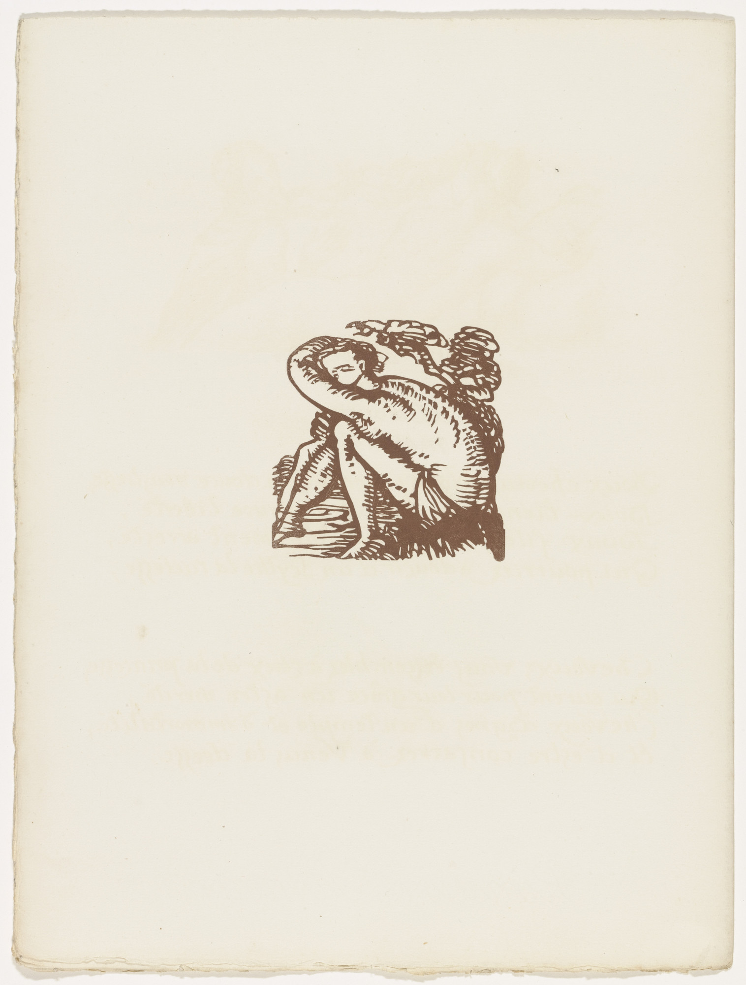 Émile Bernard. Vignette (folio 117 verso) from Les Amours (The Loves)