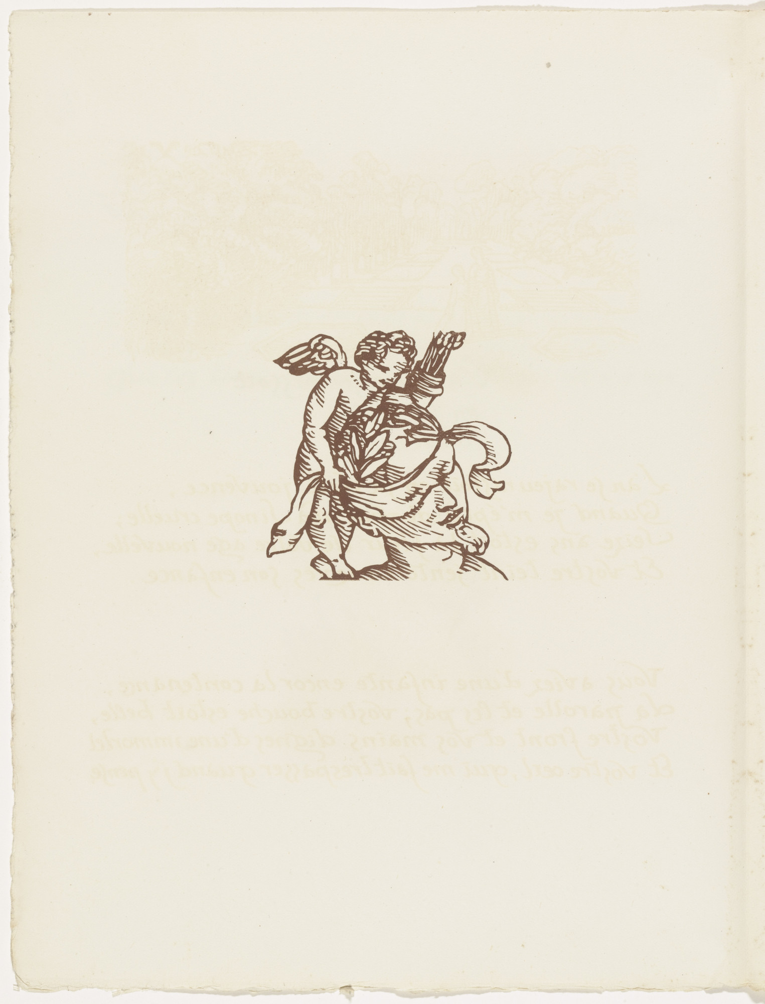 Émile Bernard. Vignette (folio 119 verso) from Les Amours (The Loves)