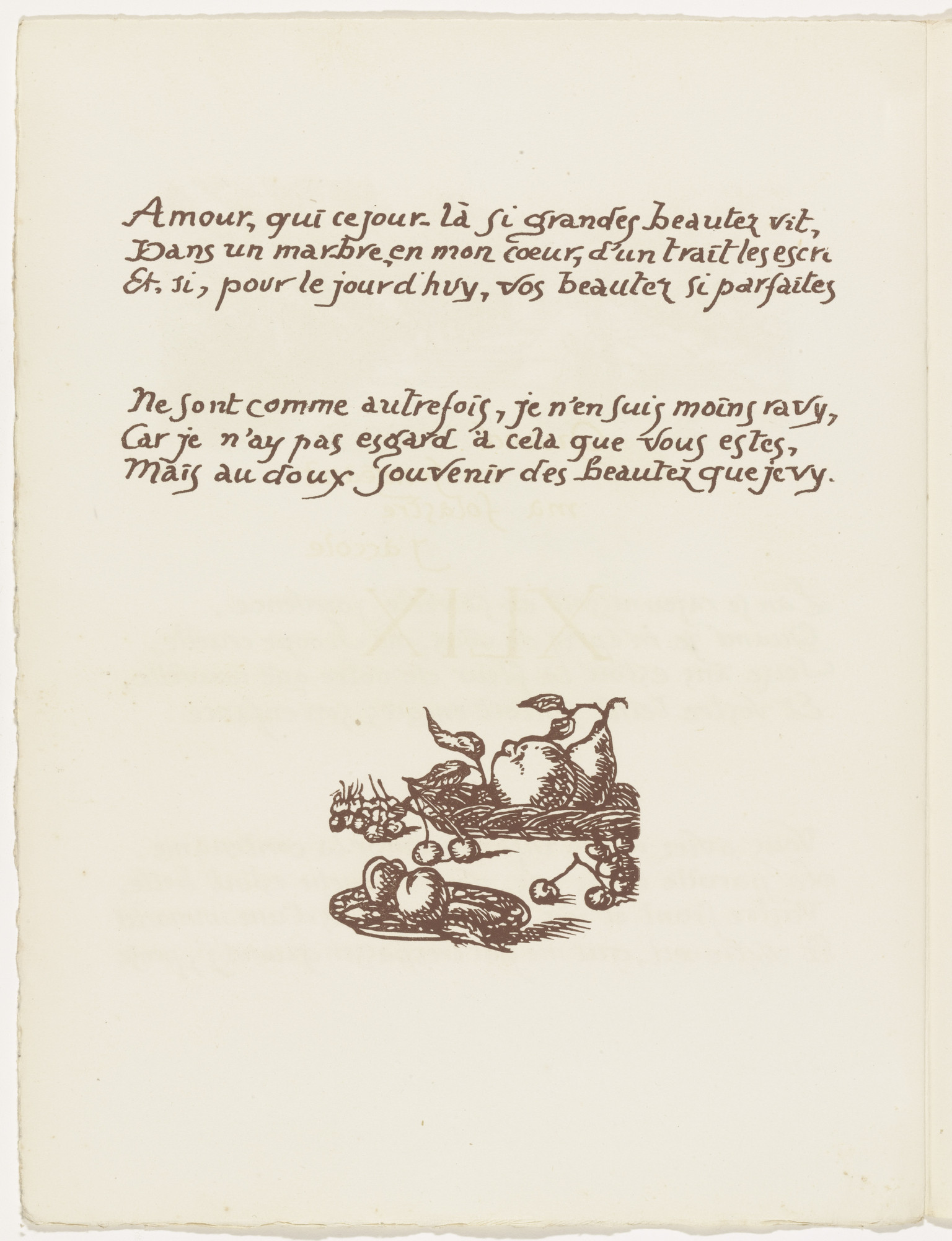 Émile Bernard. Tailpiece (folio 120 verso) from Les Amours (The Loves)