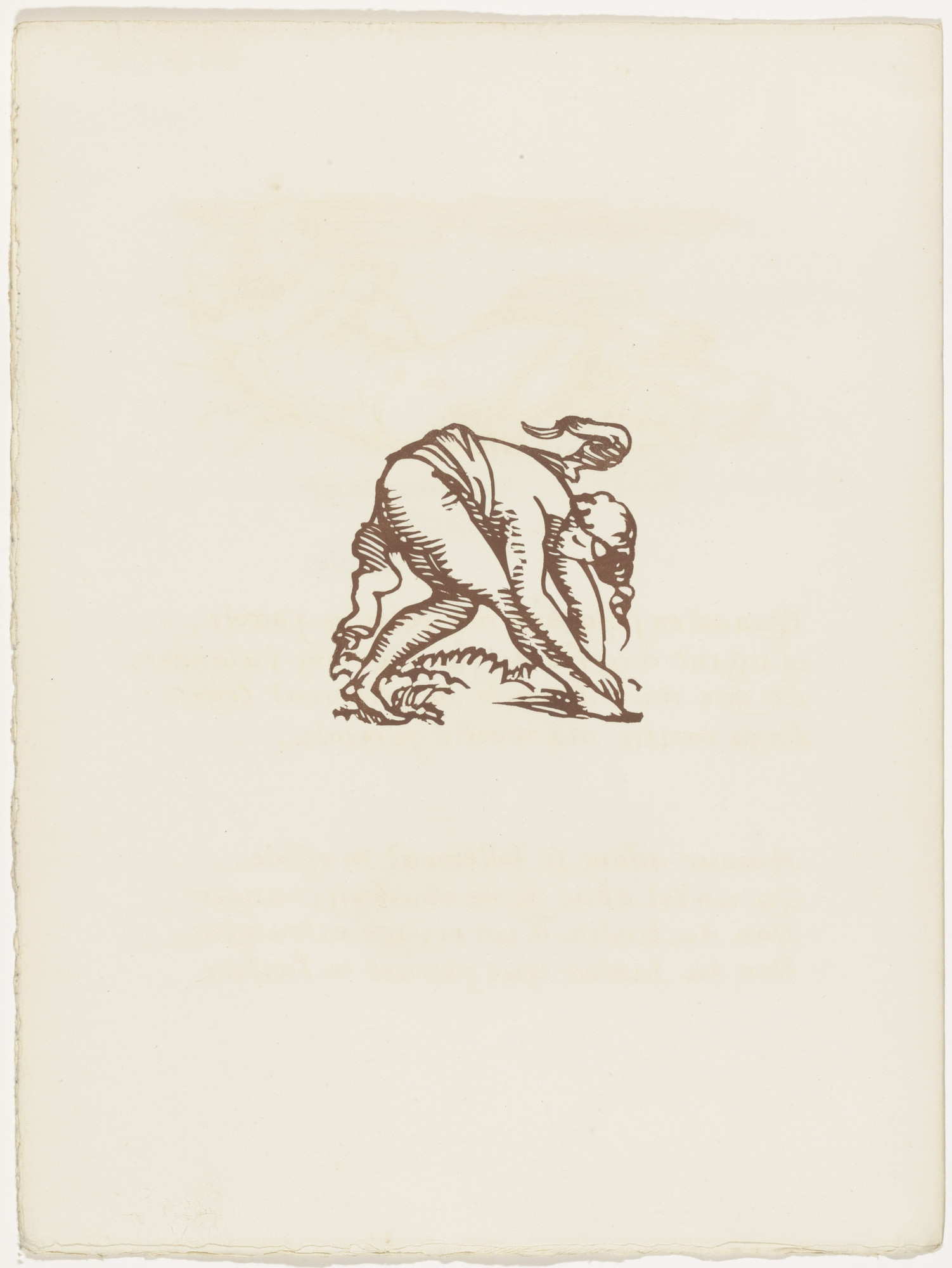 Émile Bernard. Vignette (folio 121 verso) from Les Amours (The Loves)