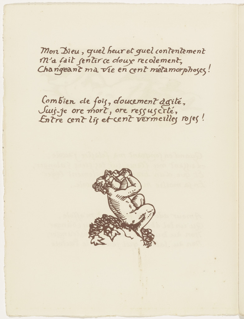 Tailpiece (folio 122 verso) from Les Amours (The Loves)