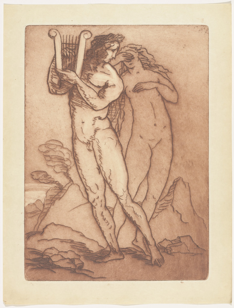 Orpheus and Eurydice (plate, folio 123) from Les Amours (The Loves)