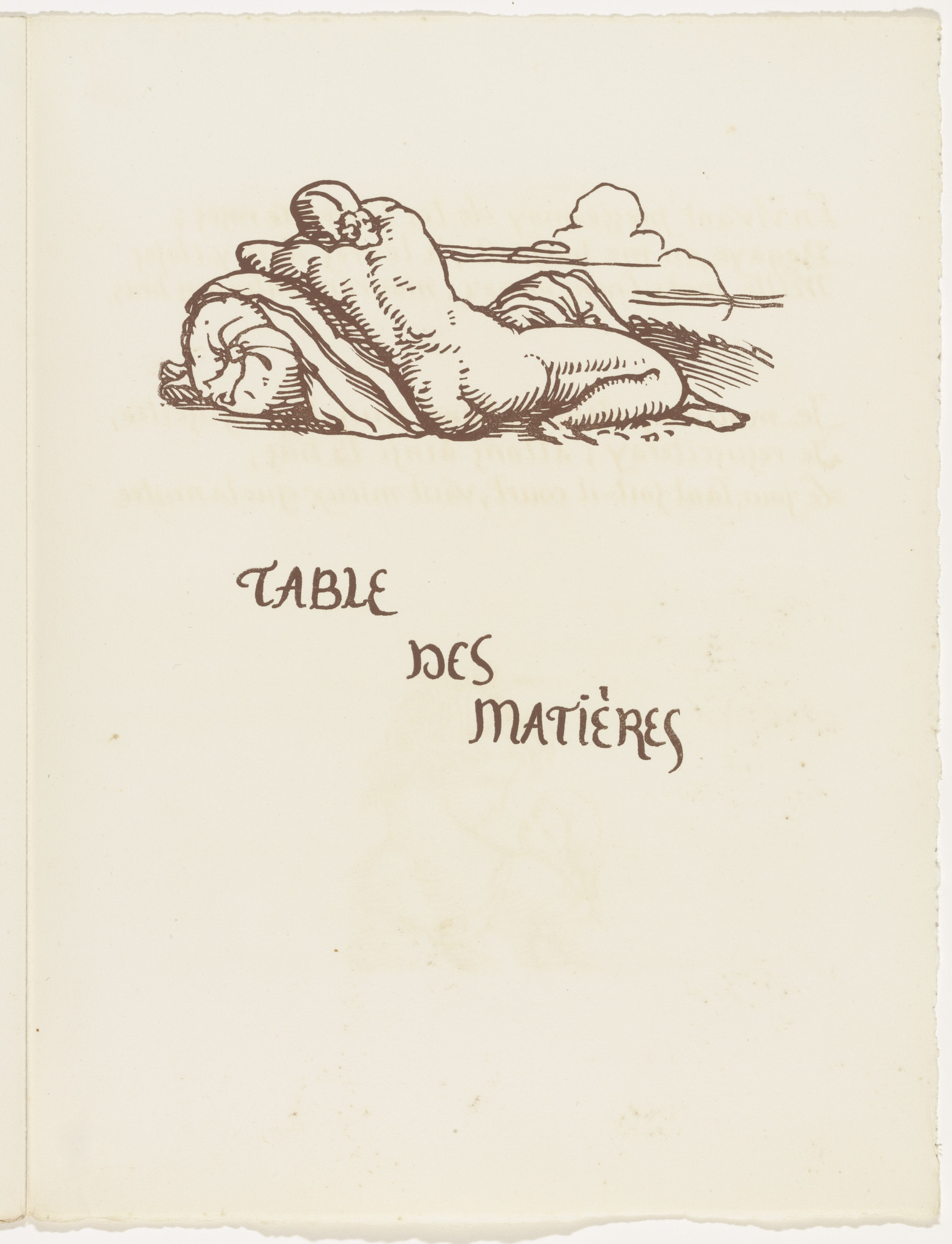 Émile Bernard. Headpiece (folio 126) from Les Amours (The Loves)