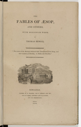 Title page from The Fables of Aesop