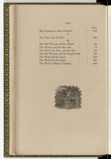 Tailpiece (page xviv) from The Fables of Aesop