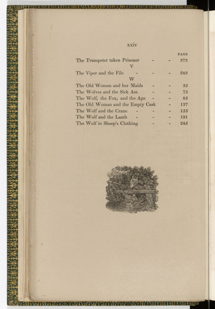 Tailpiece (page xviv) from The Fables of Aesop