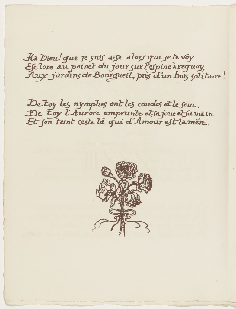 Tailpiece (folio 82 verso) from Les Amours (The Loves)