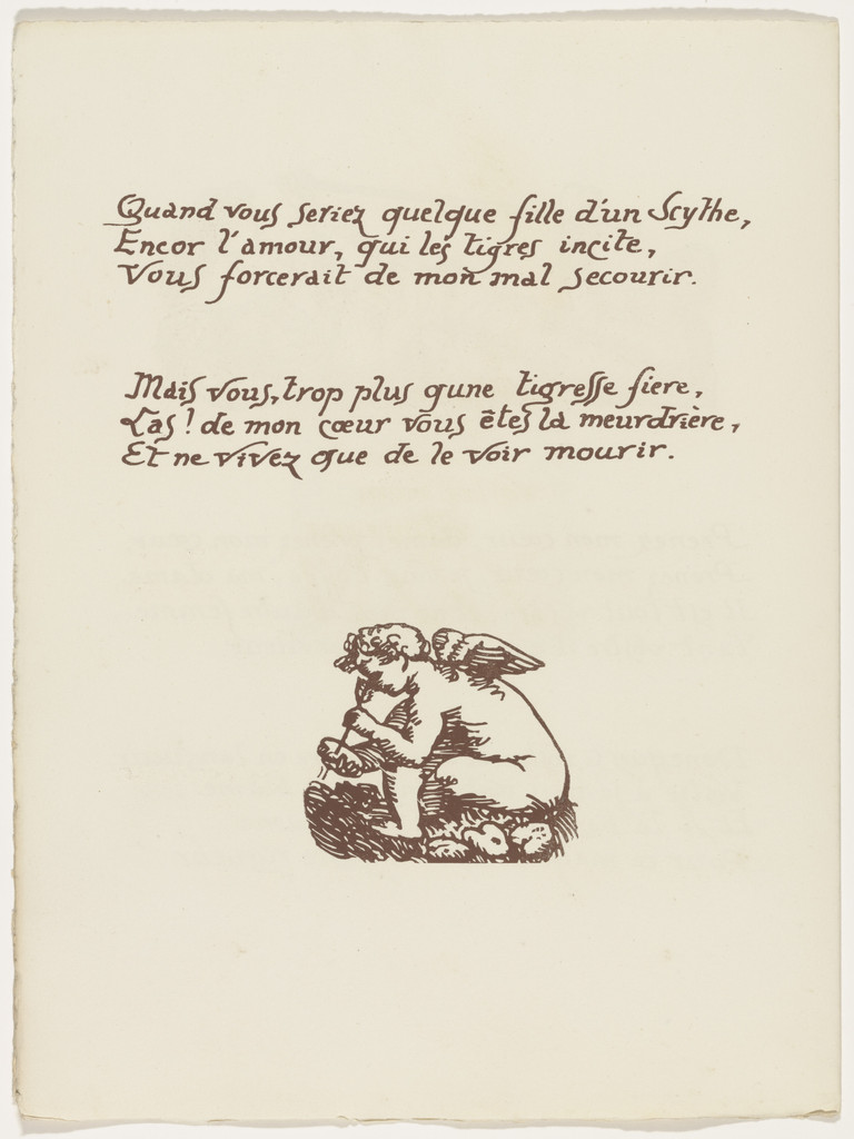 Tailpiece (folio 84 verso) from Les Amours (The Loves)