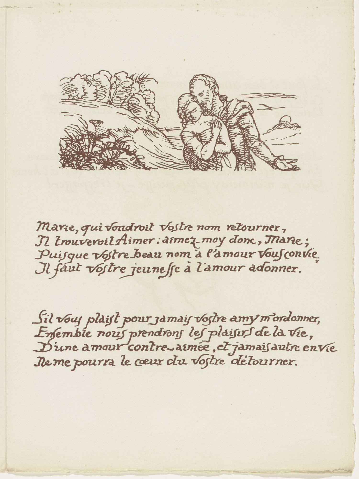 Émile Bernard. Headpiece (folio 86) from Les Amours (The Loves)