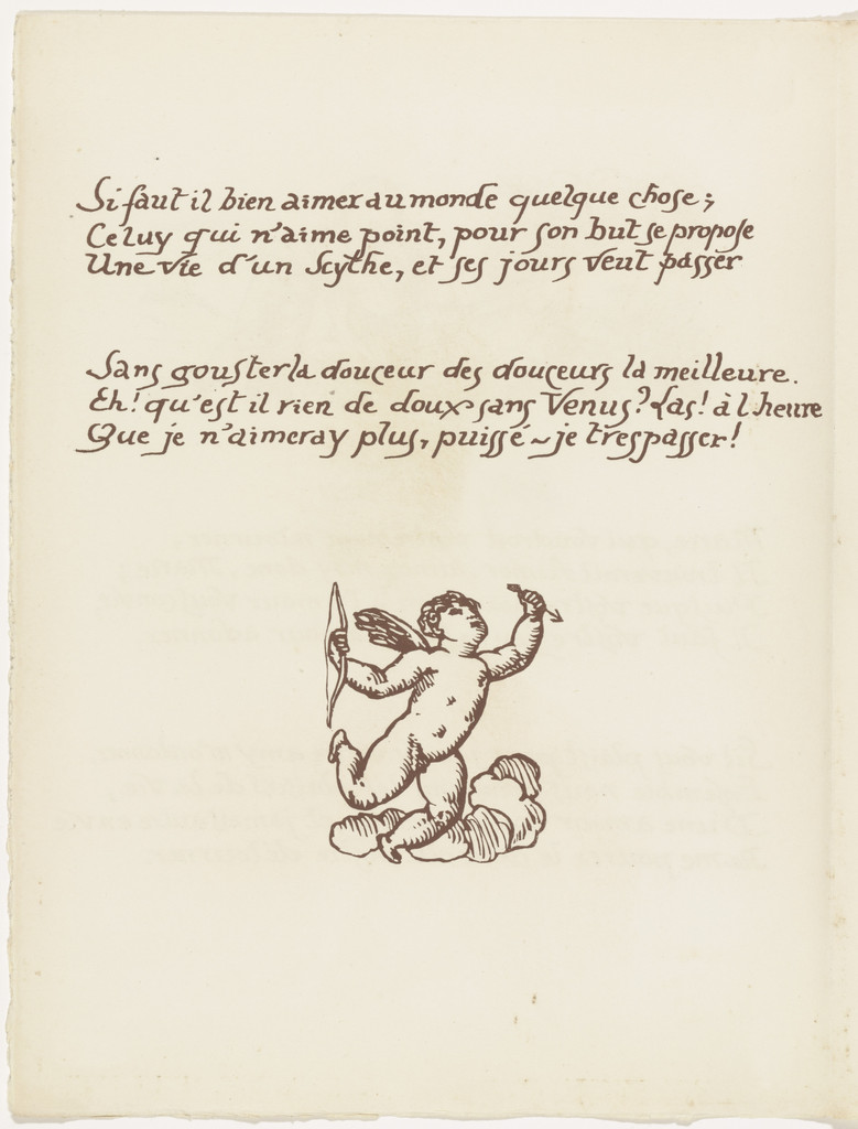 Tailpiece (folio 86 verso) from Les Amours (The Loves)