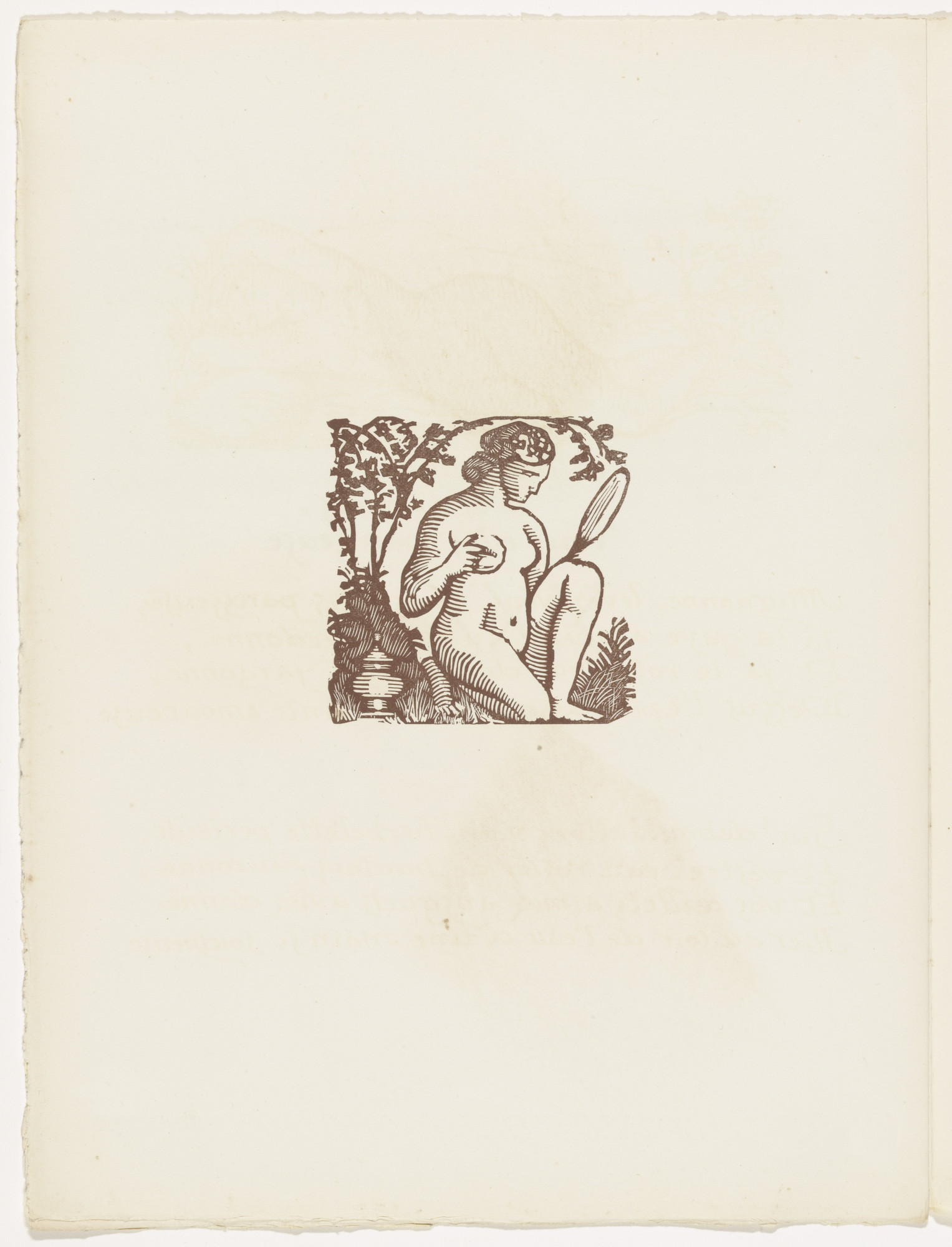 Émile Bernard. Vignette (folio 87 verso) from Les Amours ( The Loves )
