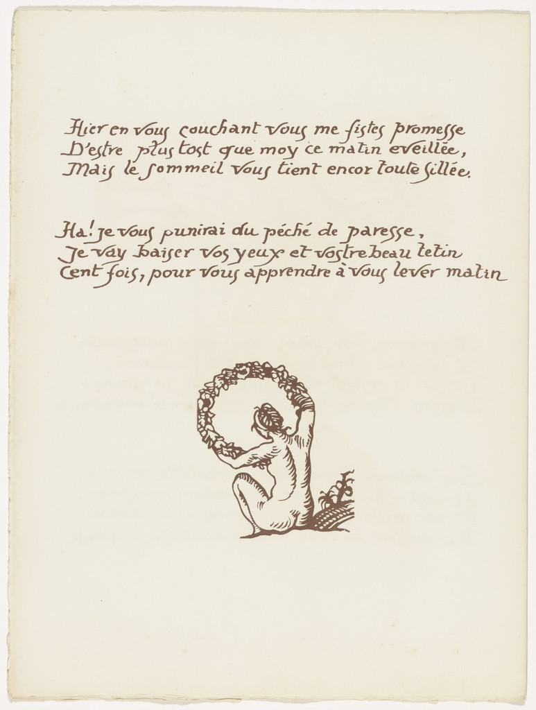 Tailpiece (folio 88 verso) from Les Amours (The Loves)