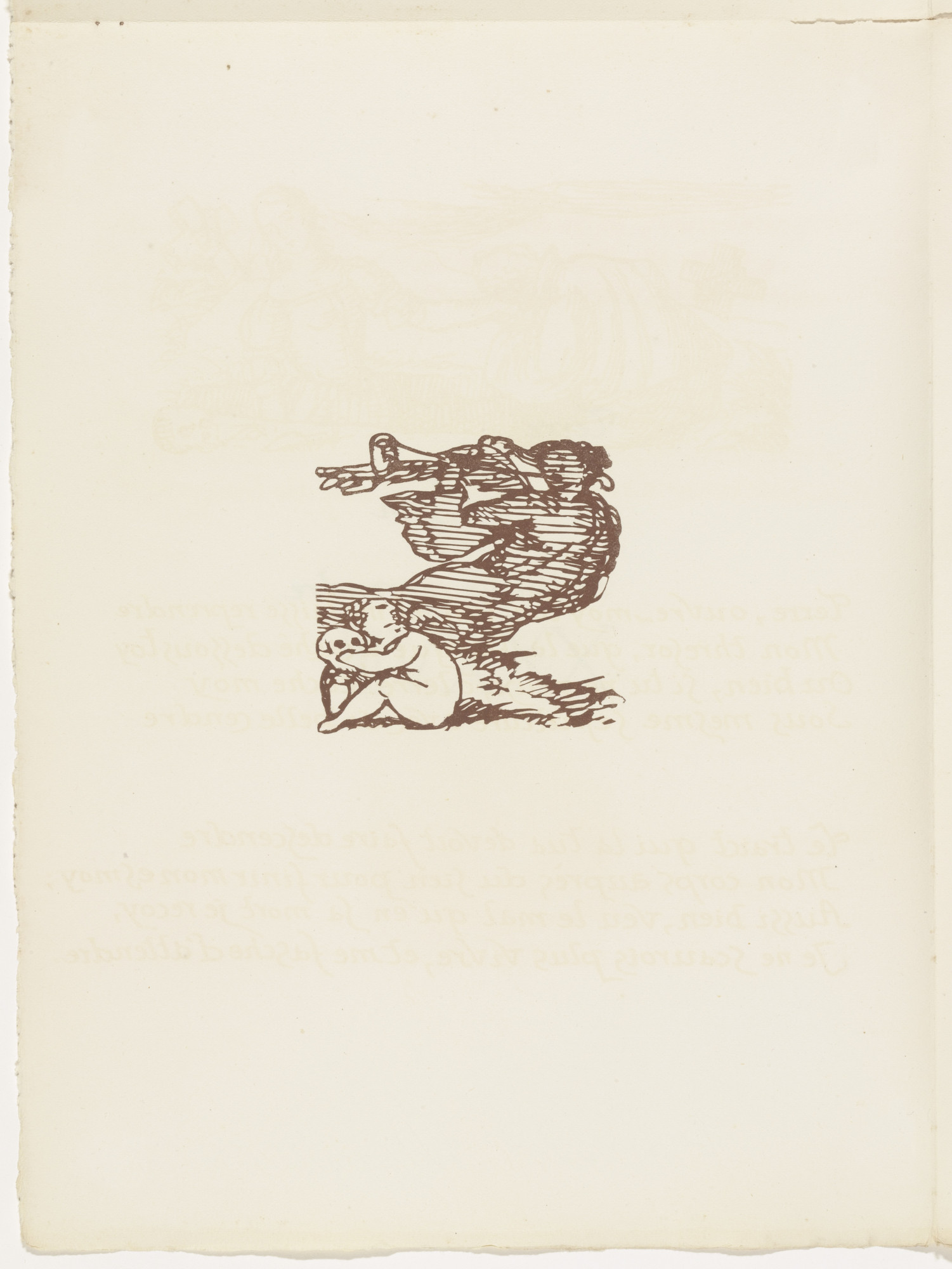 Émile Bernard. Vignette (folio 94 verso) from Les Amours ( The Loves )