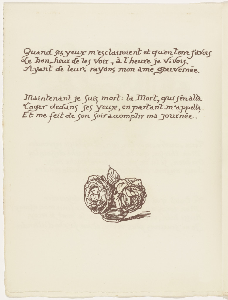 Tailpiece (folio 95 verso) from Les Amours (The Loves)