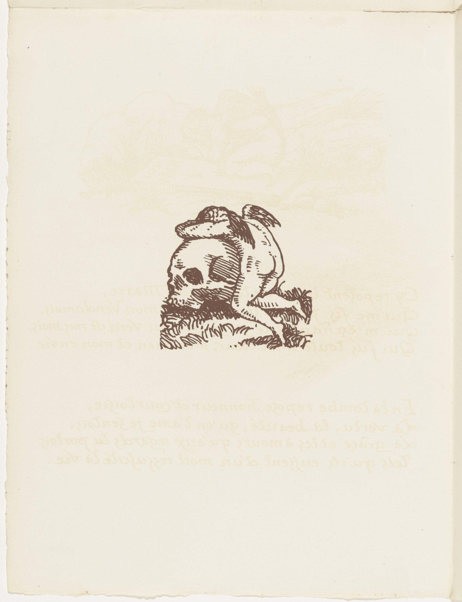 Émile Bernard. Vignette (folio 99 verso) from Les Amours ( The Loves )