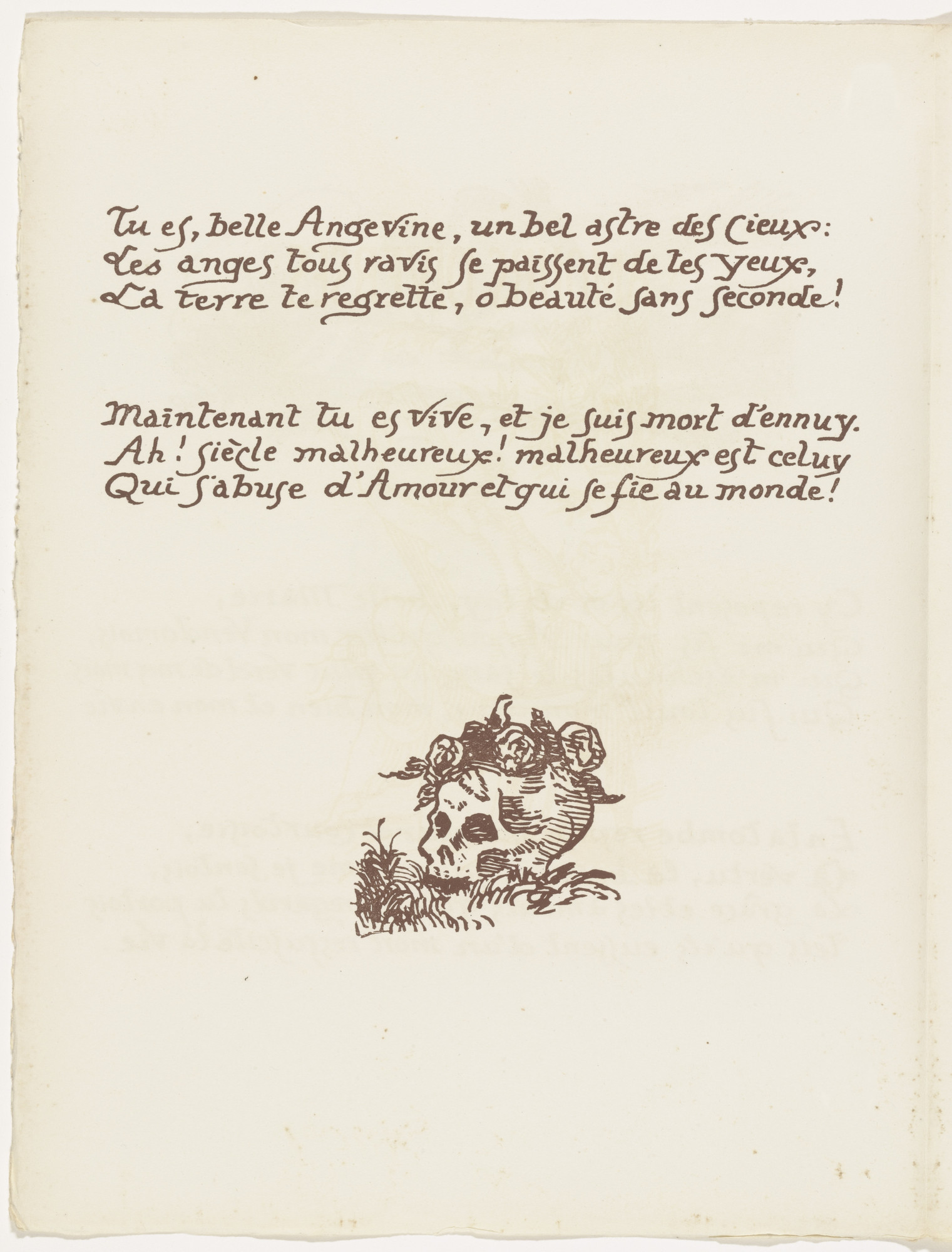 Émile Bernard. Tailpiece (folio 100 verso) from Les Amours (The Loves)