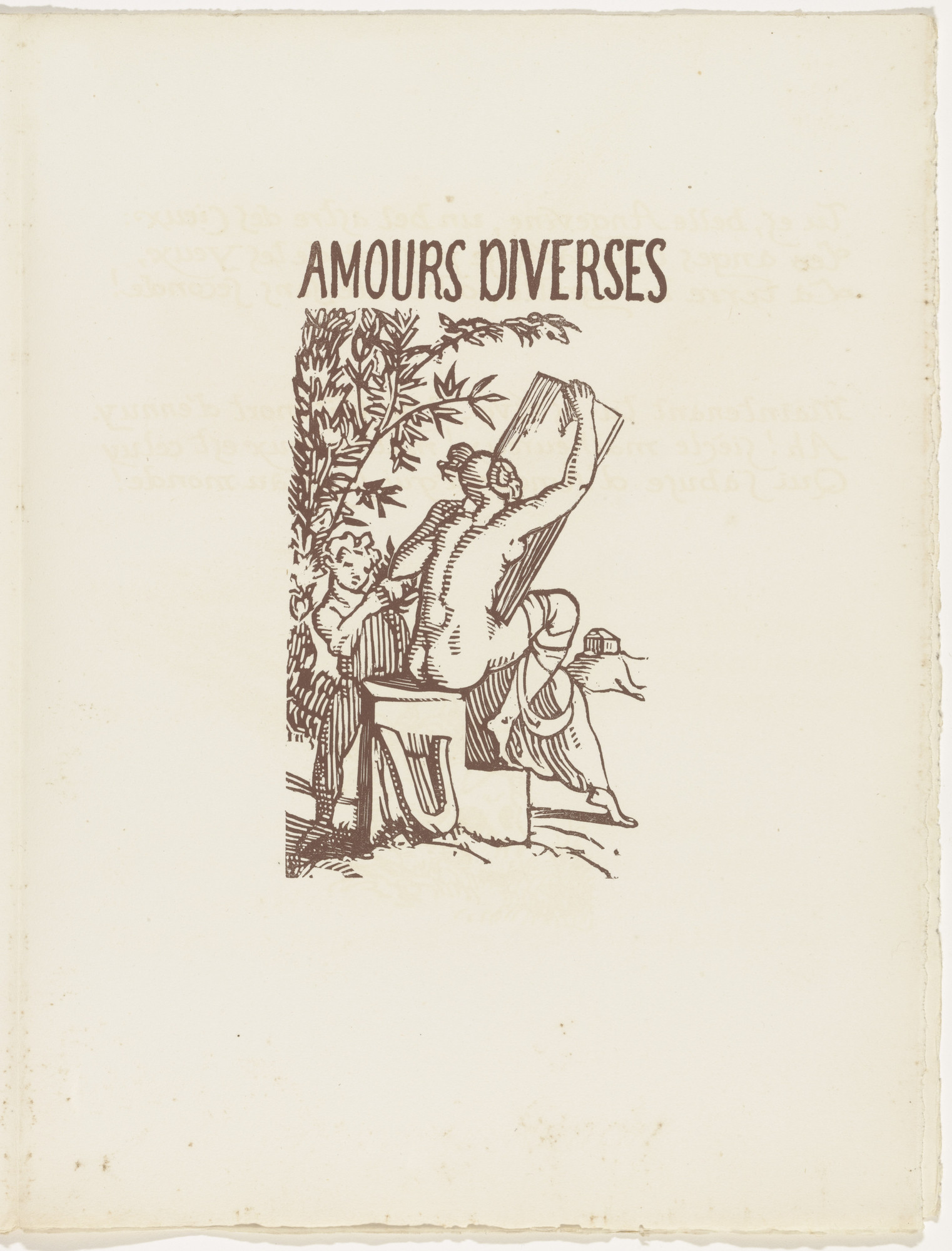 Émile Bernard. Chapter title (folio 101) from Les Amours (The Loves)