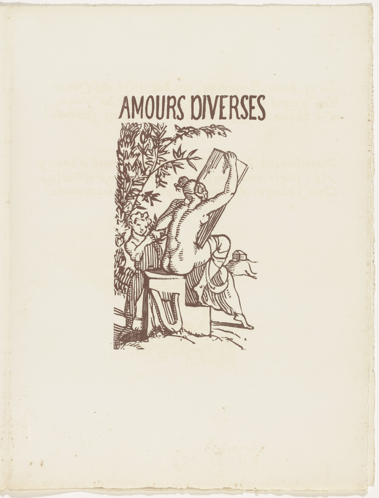 Chapter title (folio 101) from Les Amours (The Loves)