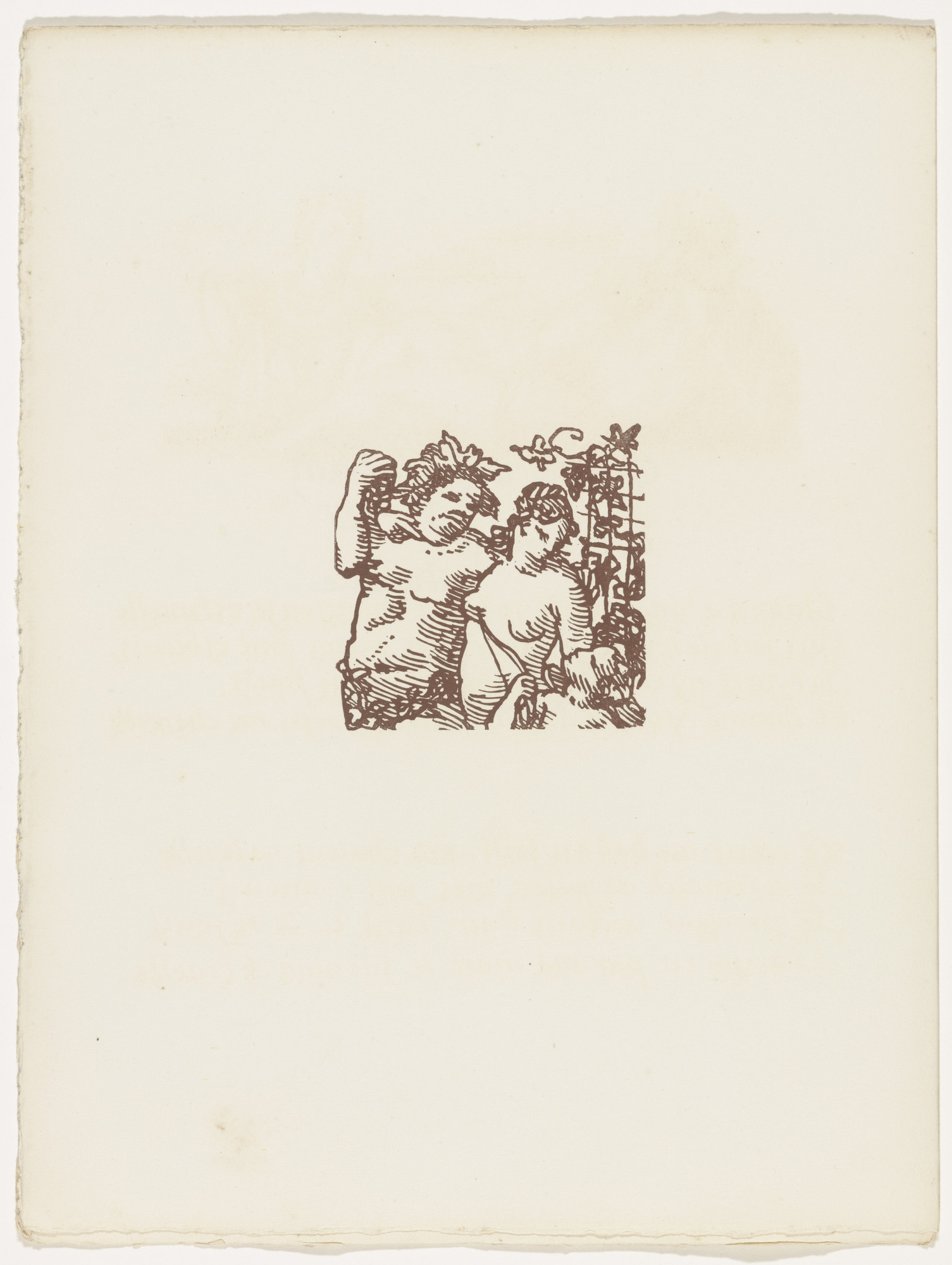 Émile Bernard. Vignette (folio 102 verso) from Les Amours (The Loves)