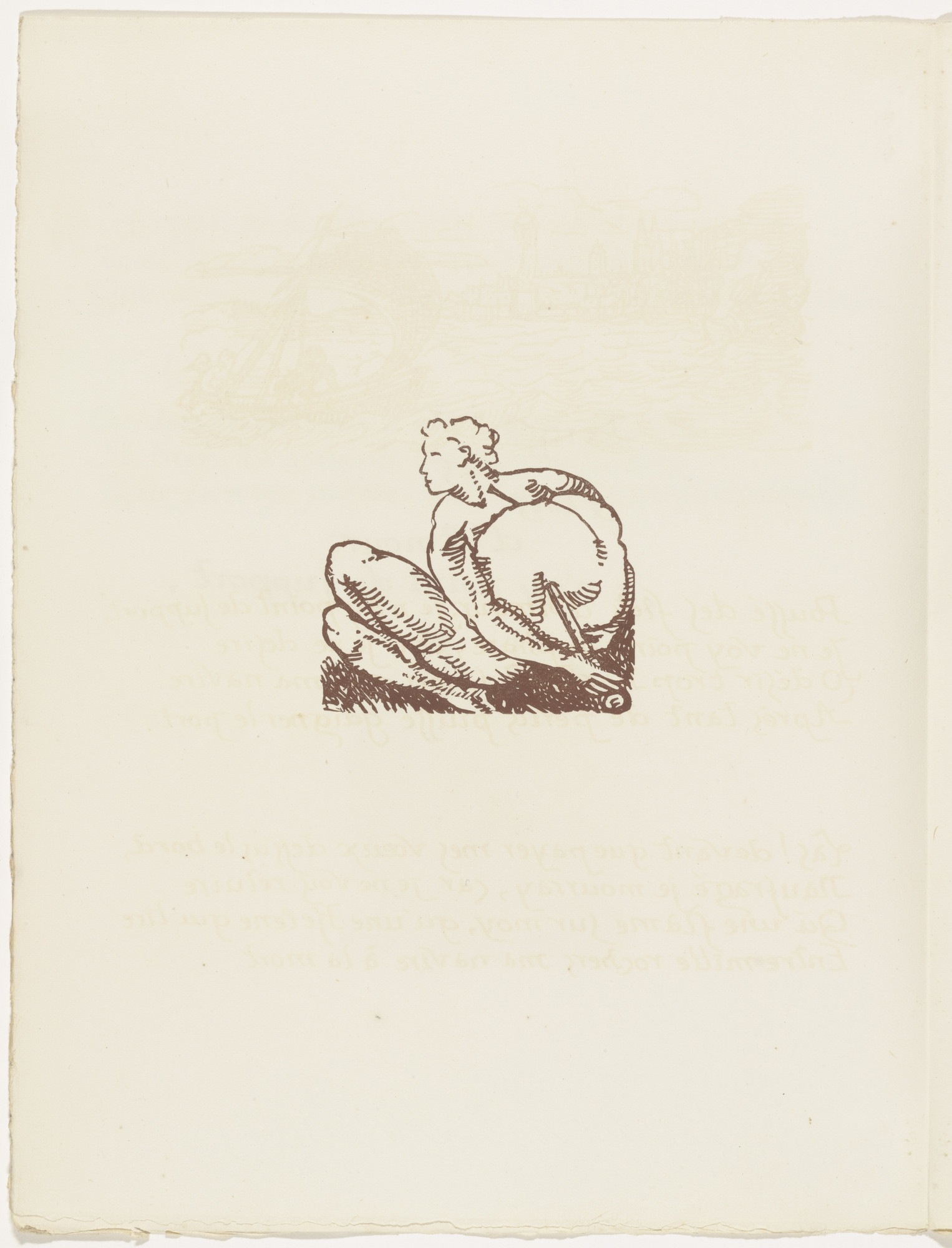 Émile Bernard. Vignette (folio 104 verso) from Les Amours (The Loves)
