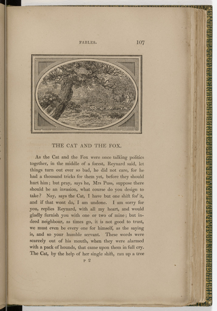 Headpiece (page 107) from The Fables of Aesop