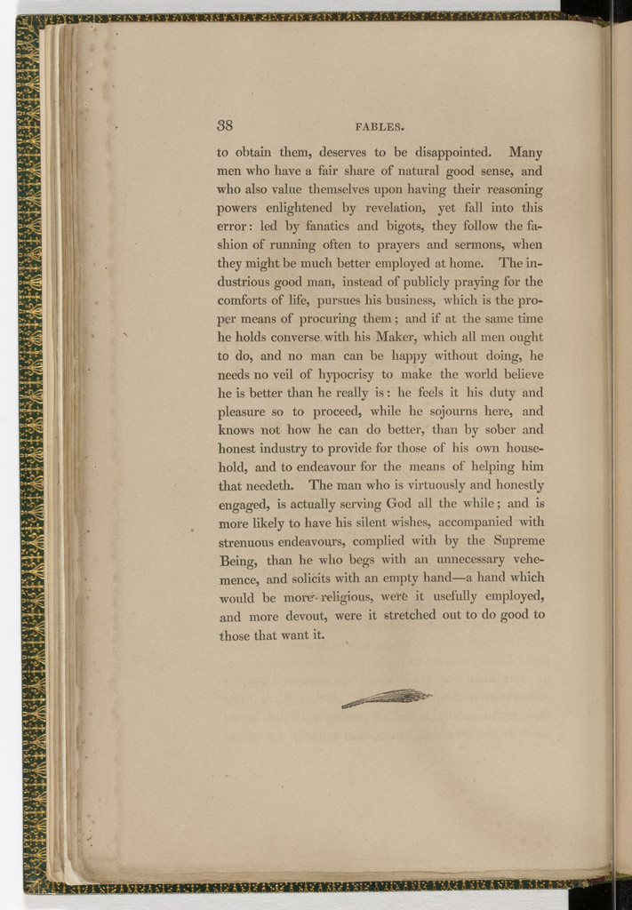 Tailpiece (page 38) from The Fables of Aesop