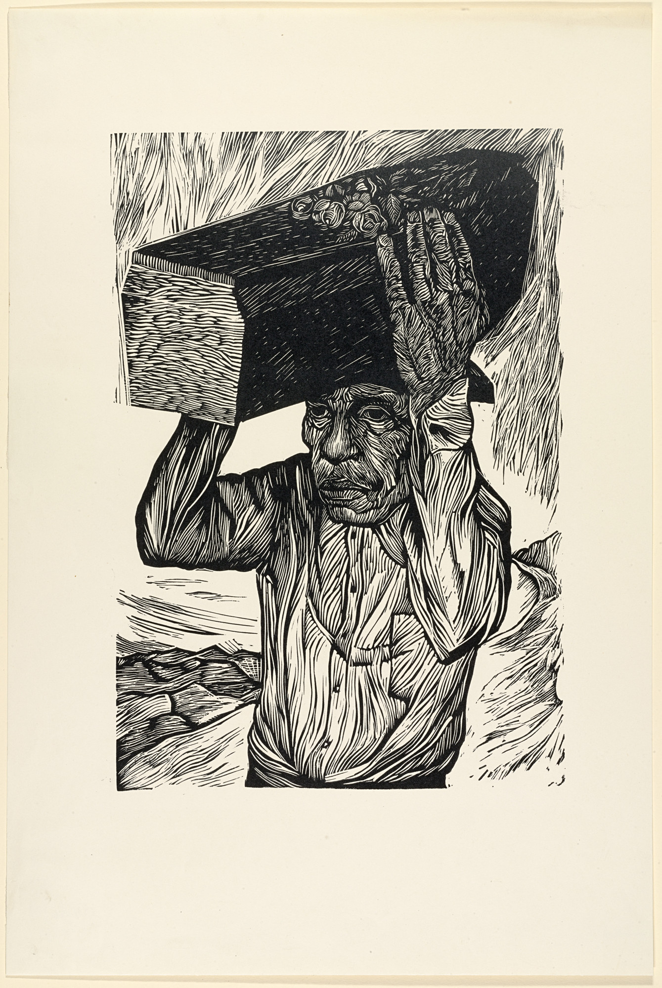 Rafael Tufiño. Coffin Bearer