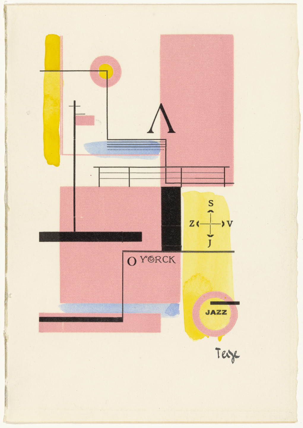 Karel Teige. Composition with typographic elements. 1928
