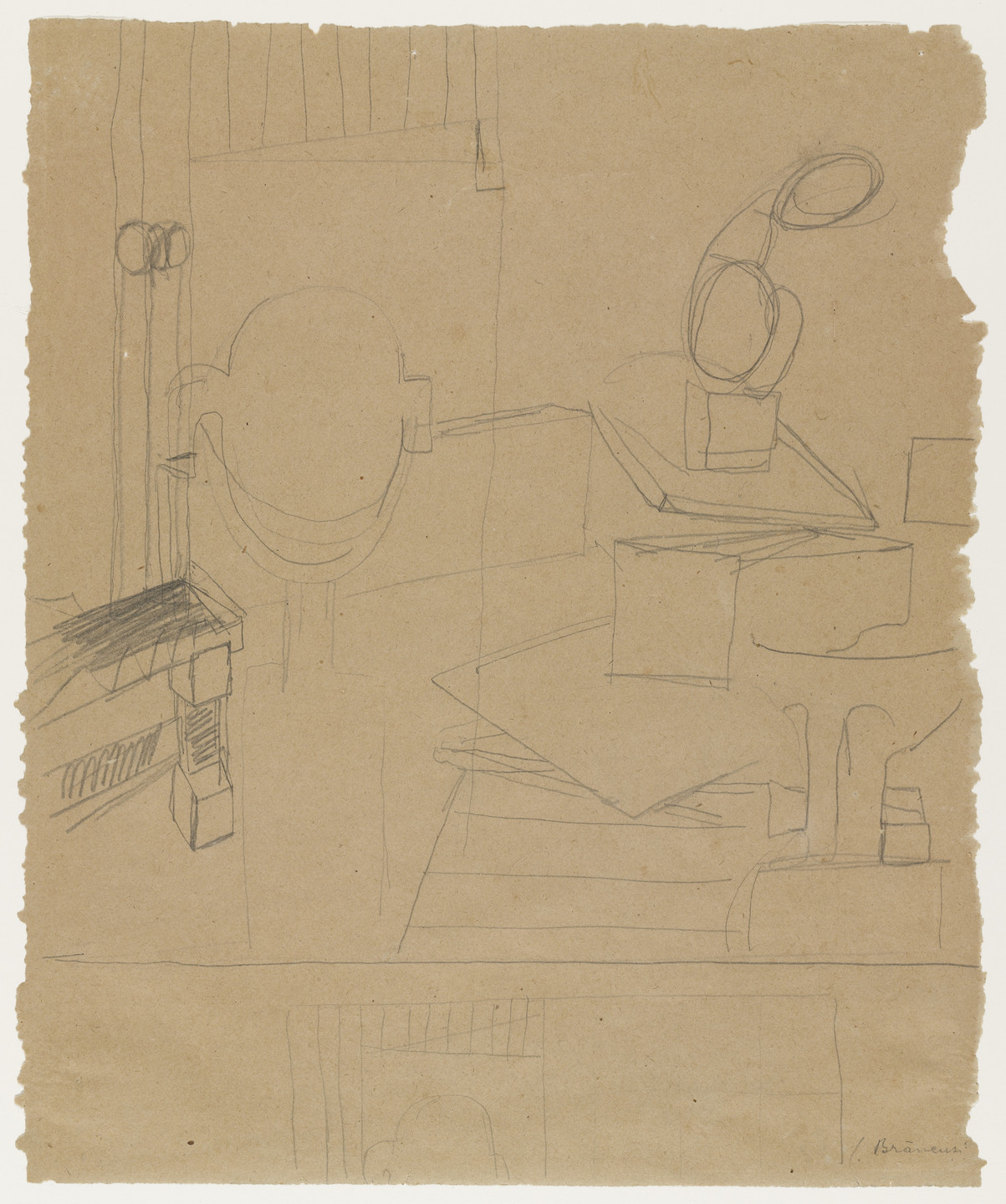 Constantin Brâncuși. Studio drawing. n.d.