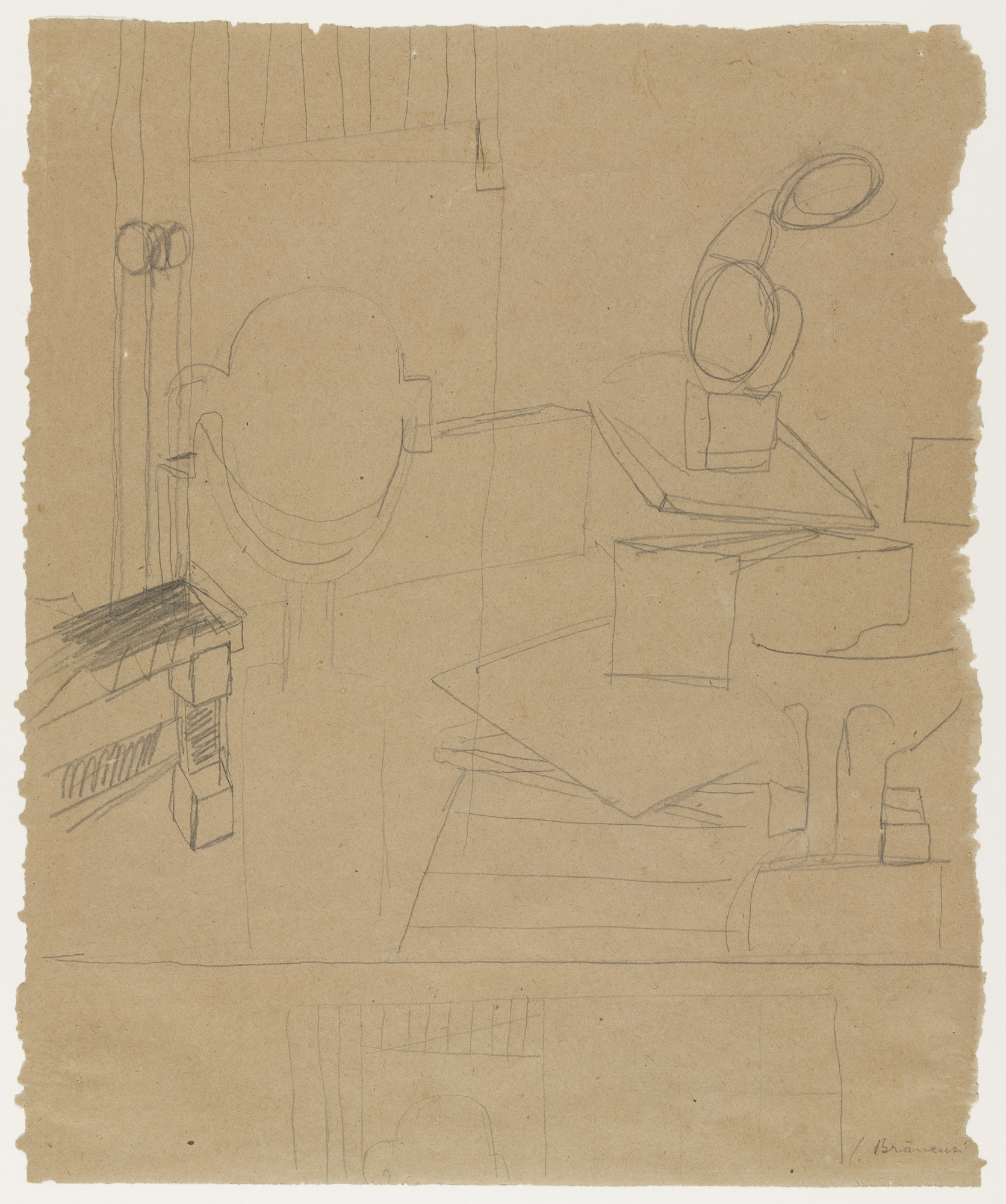 Constantin Brancusi. Studio drawing