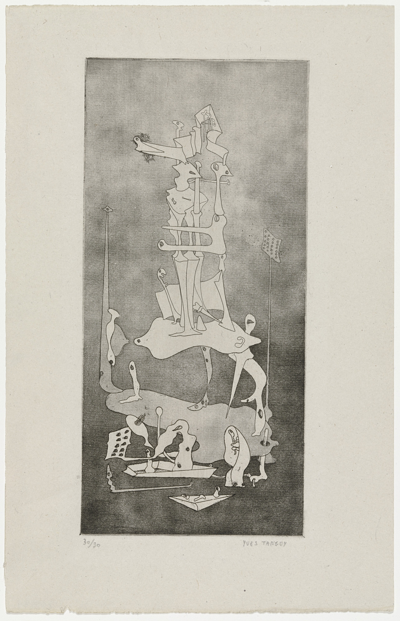 Yves Tanguy. Frontispiece for L'Île d'un jour