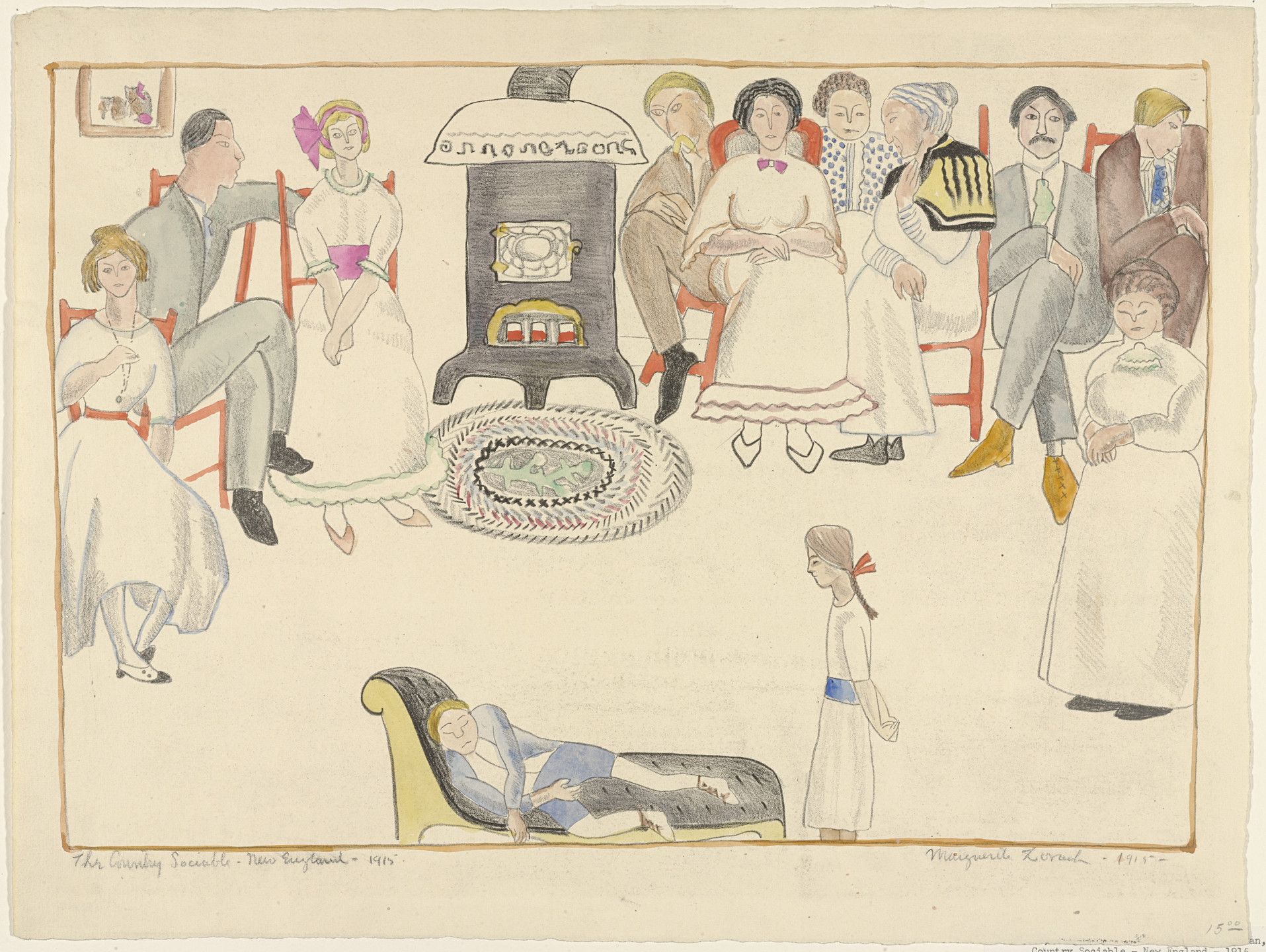 Marguerite Zorach. The Country Sociable - New England - 1915. 1915