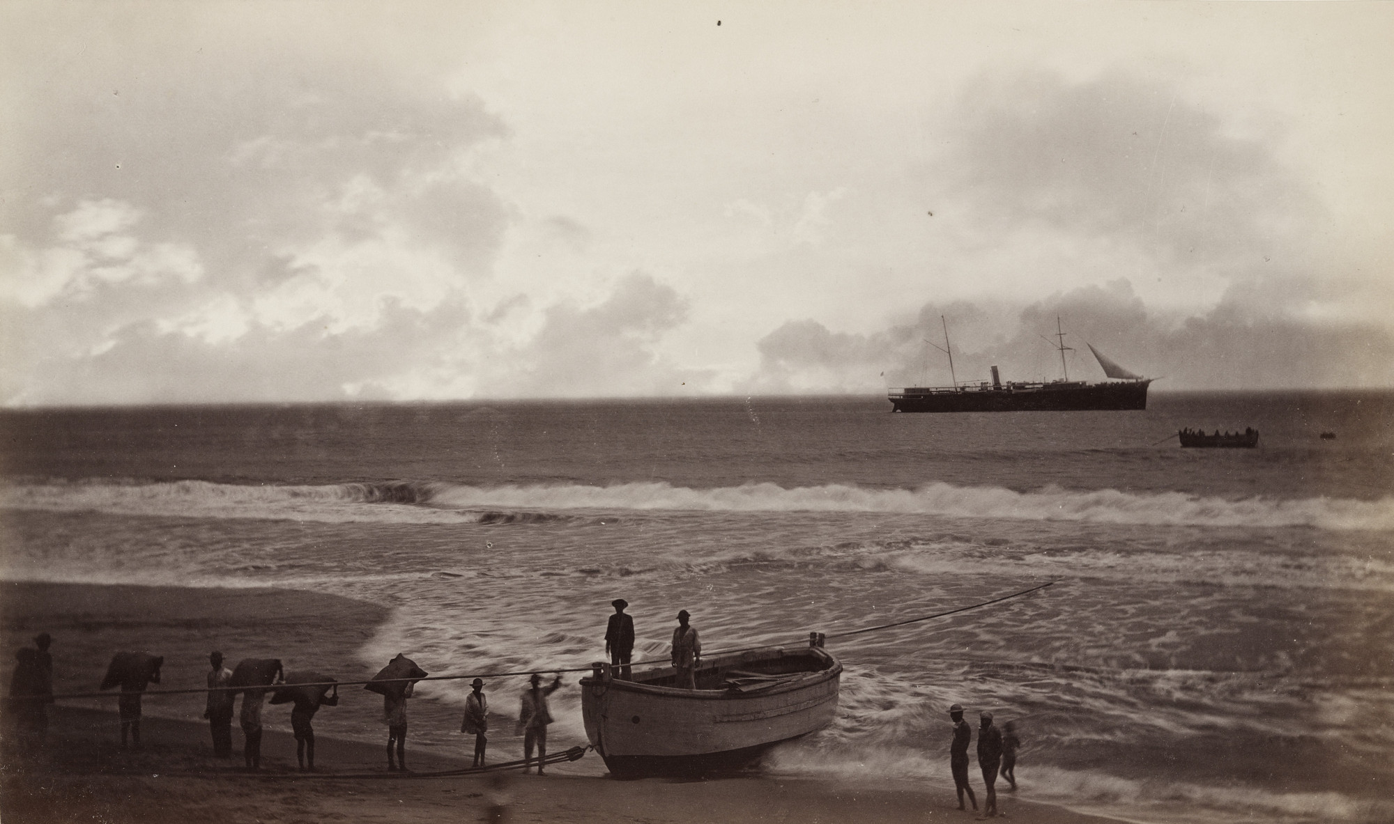 Eadweard J. Muybridge. Shipping Coffee at Champerico