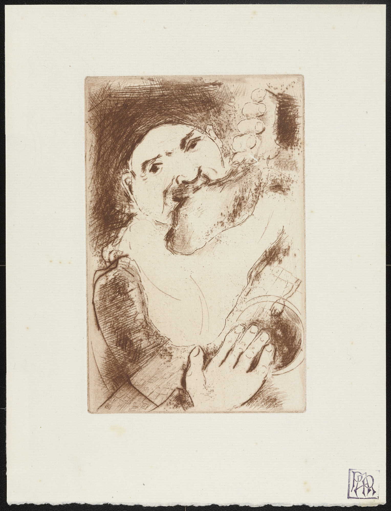 Marc Chagall. Gluttony I ( La Gourmandise I ) from The Seven Deadly Sins ( Les Sept péchés capitaux )