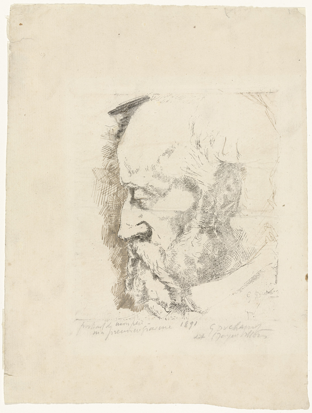 Jacques Villon. Portrait of My Father (Portrait de mon père). 1891