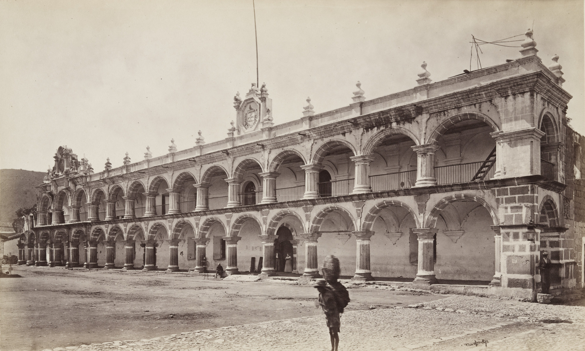 Eadweard J. Muybridge. Palace of the Viceroy of Spain, Partly Destroyed by Earthquake 1774, Antigua de Guatemala. 1875