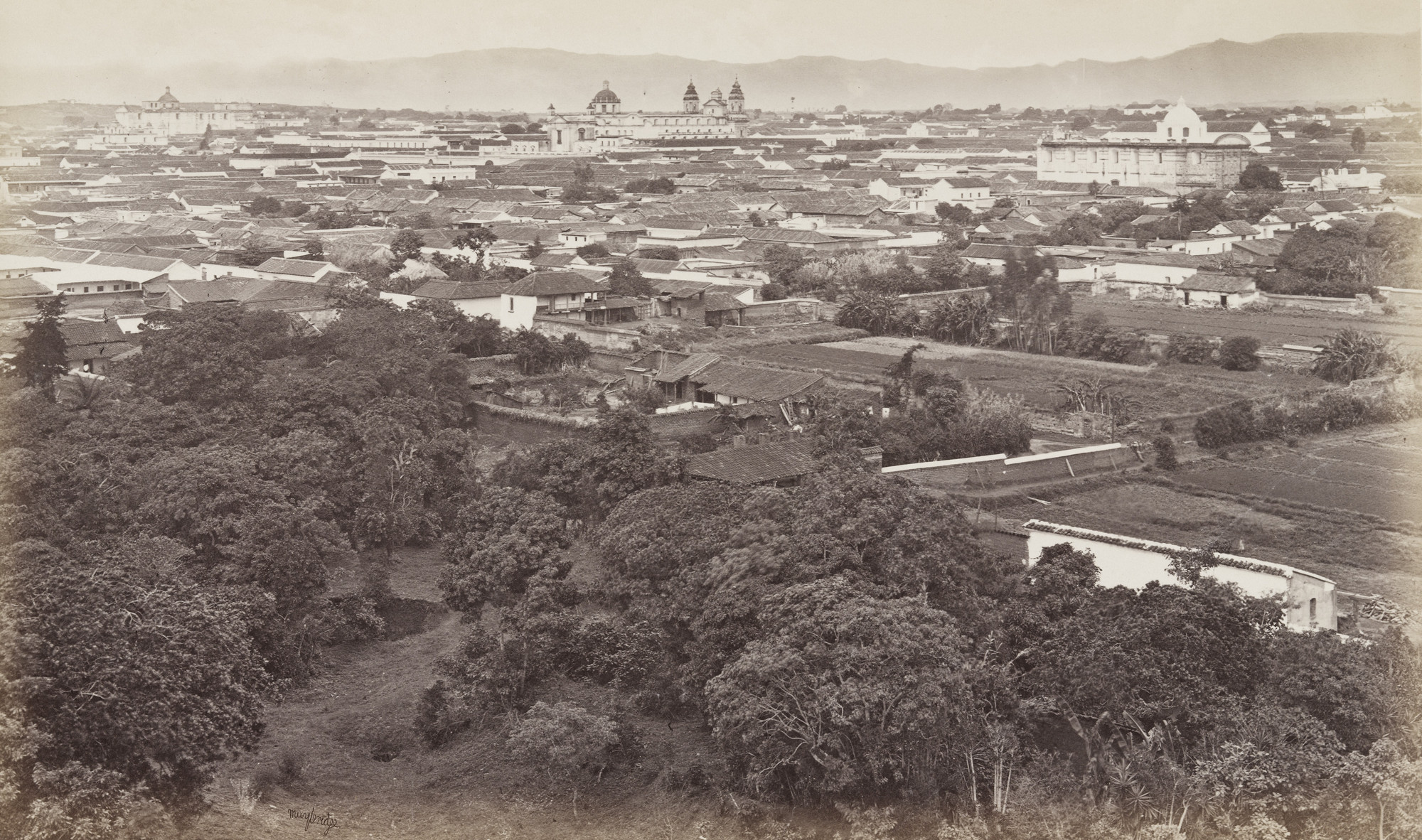 Eadweard J. Muybridge. City of Guatemala from Cerro del Carmen