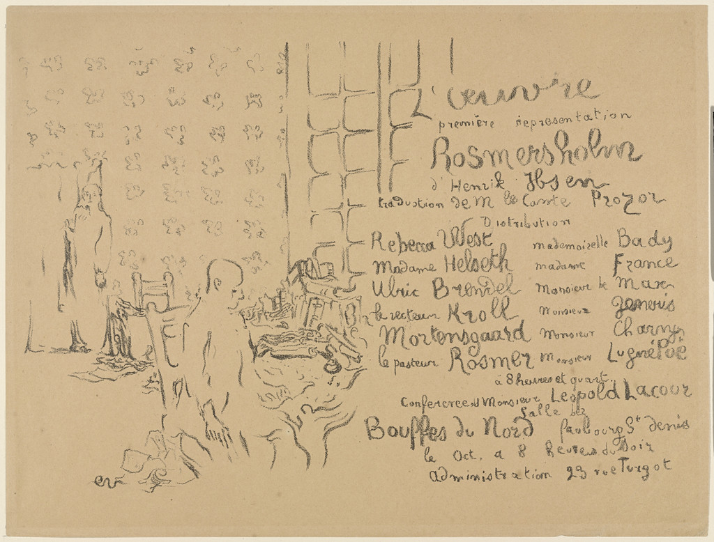 Program for Henrik Ibsen's Rosmersholm