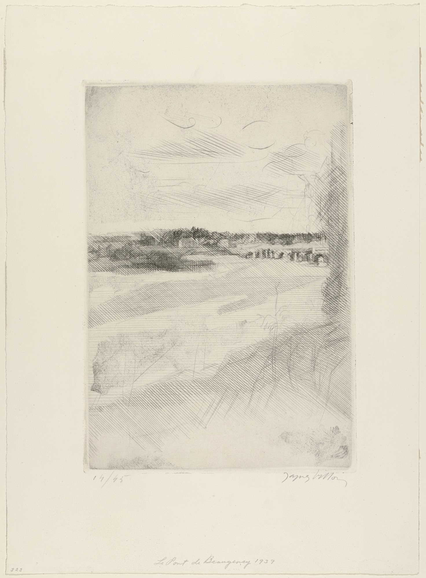 Jacques Villon. Bridge at Beaugency (Le Pont de Beaugency)