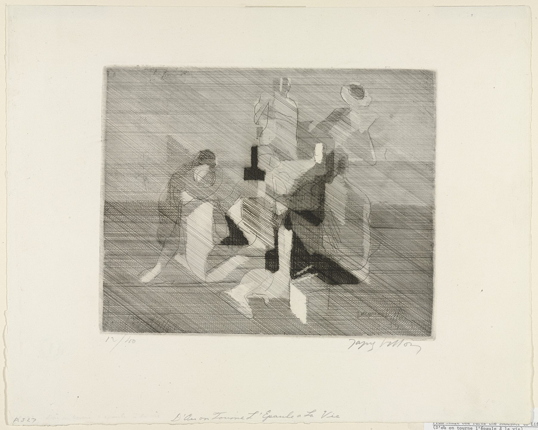 Jacques Villon. D'ou on tourne à l'épaule de la vie. 1939