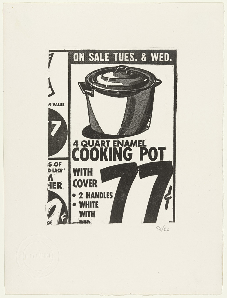 Cooking Pot (plate 18) from The International Anthology of Contemporary Engraving: The International Avant-Garde, Volume 5: America Discovered (Anthologia internazionale dell'incisione contemporanea: L'Avanguardia internazionale: Volume 5: Scoperta dell'America)