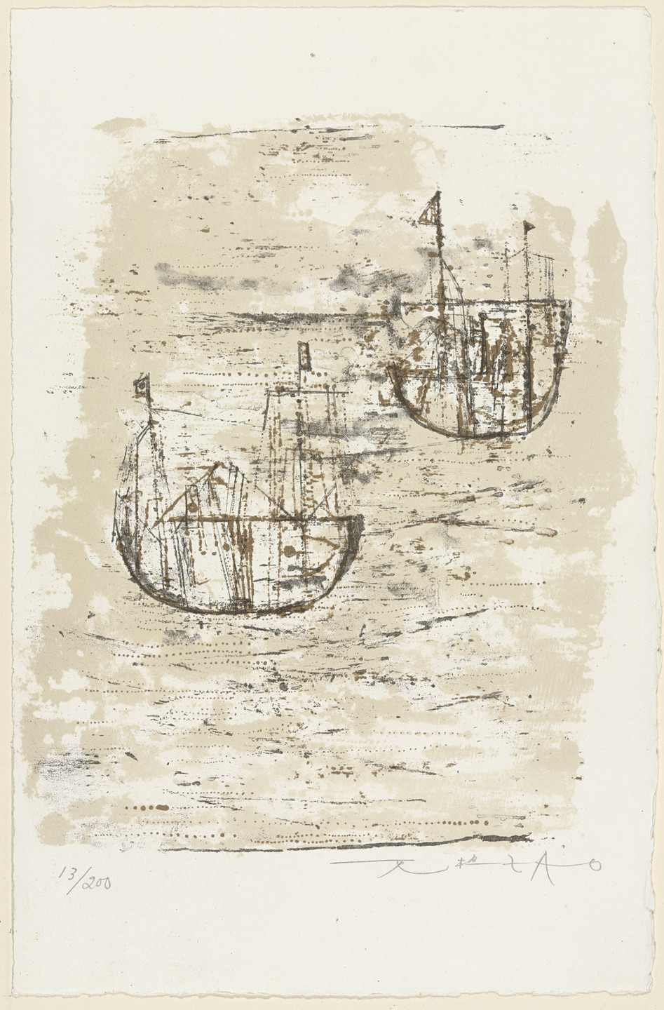 Zao Wou-ki. Boats. (1952)