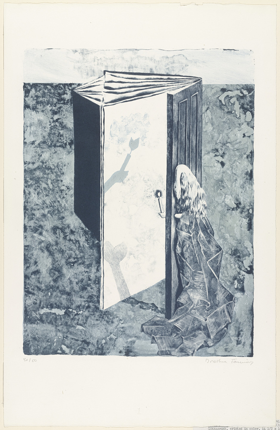 Dorothea Tanning. First Peril (Premier péril) from The 7 Spectral Perils (Les 7 périls spectraux). 1950