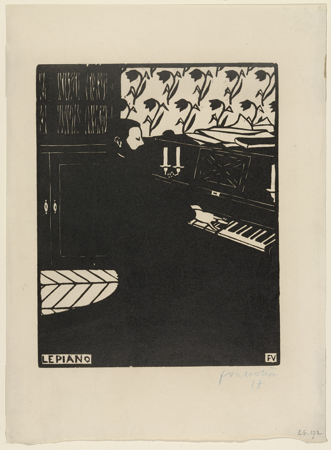 Félix Vallotton. The Piano, plate IV from the series Six Musical Instruments. 1896
