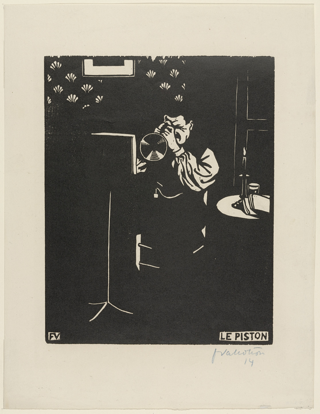 Félix Vallotton. The Cornet ,plate VI from the series Six Instruments of Music. 1897