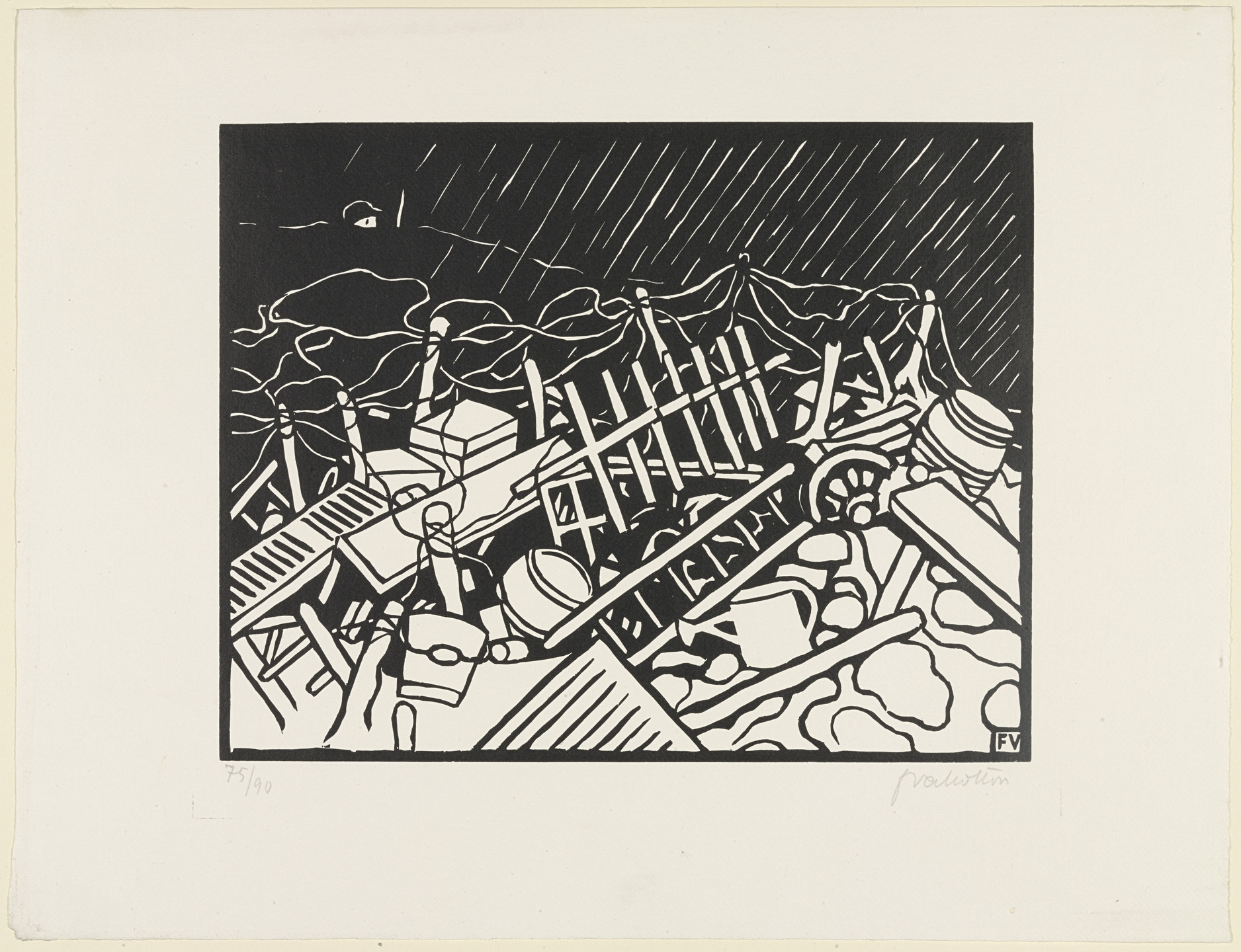 Félix Vallotton. The Lookout (La Guetteur) from This Is War (C'est la Guerre). 1916