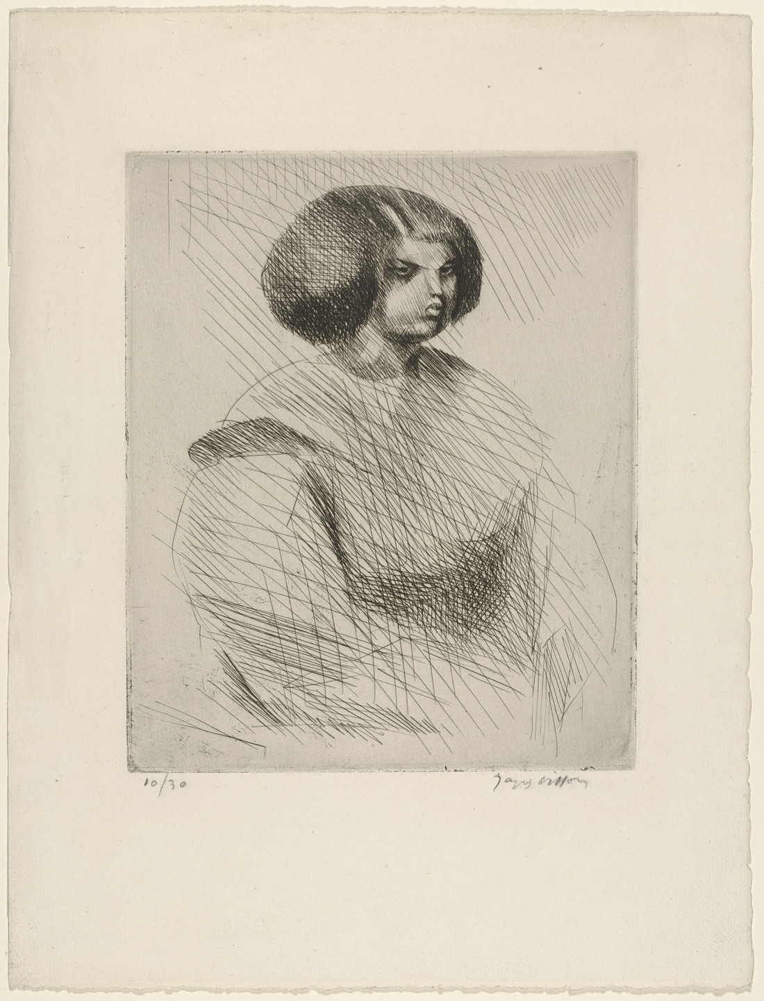Jacques Villon. Young Mulatto (La Petite mulâtresse). 1911